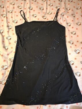 Black Sparkle Spaghetti-Strap Camisole